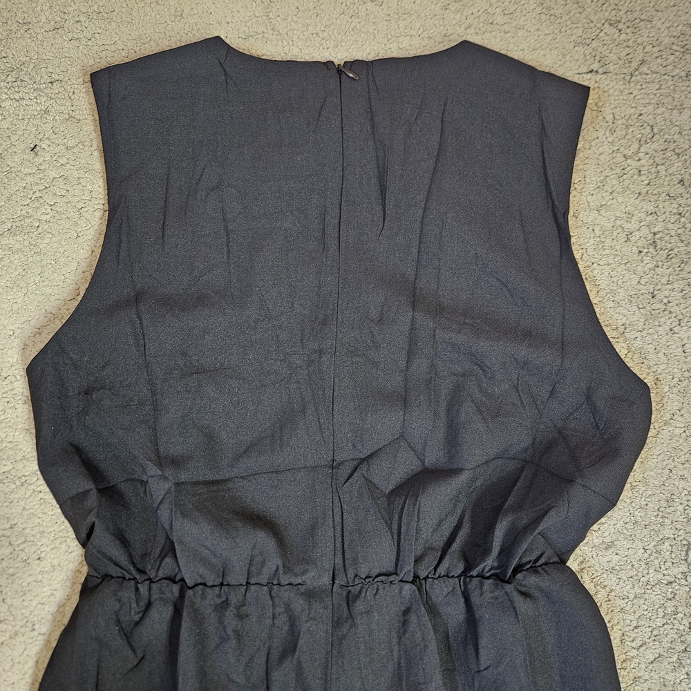 Gardenwed Black Sleeveless Wide-Leg Jumpsuit with Pockets Size Medium - Picture 7 of 10